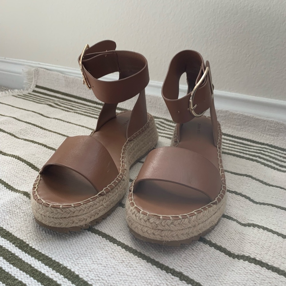 Zara Espadrille Sandal Size 37 Brown